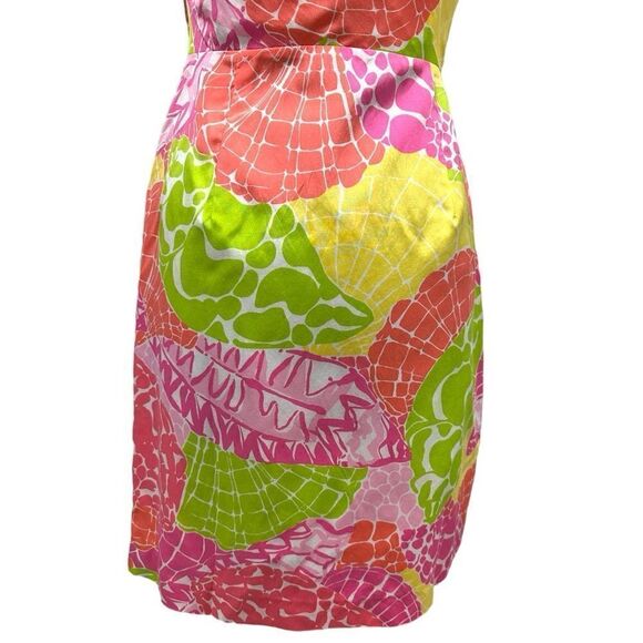 Lilly Pulitzer Julianne One Shoulder Dress Sz 8 Ginger Orange Floral - Picture 9 of 14